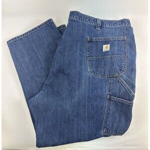 Carhartt Loose Straight Denim Dungaree Utility Jeans 104941 BD4941 Mens 50 X 30